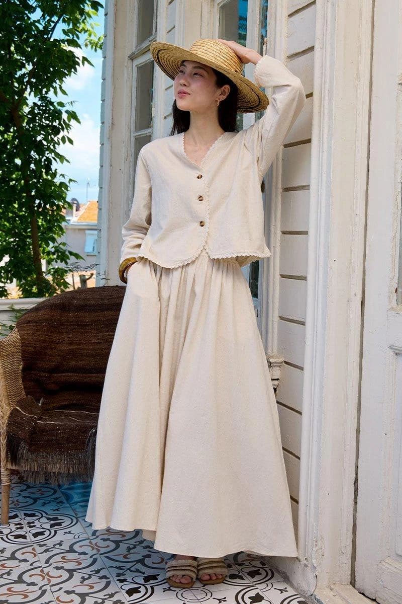 Romantic Ivory Linen Set