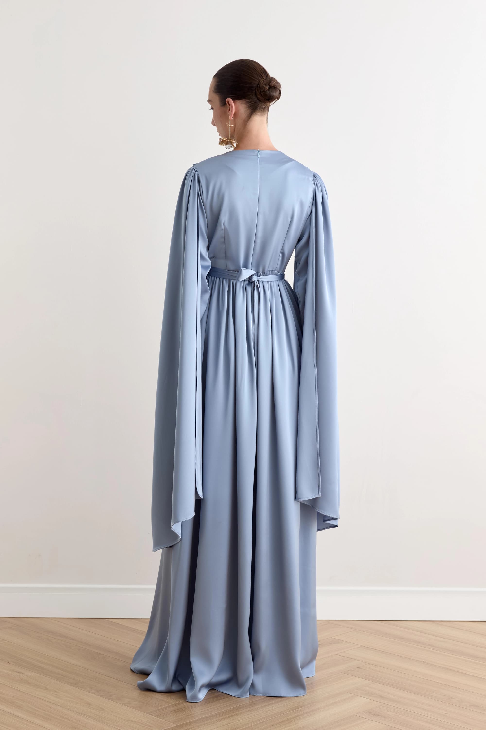 Blue Medieval Dress Renaissance Gown Long Sleeve Victorian Gothic Costume Fairy Princess Wedding Historical Reenactment Custom - görsel 1