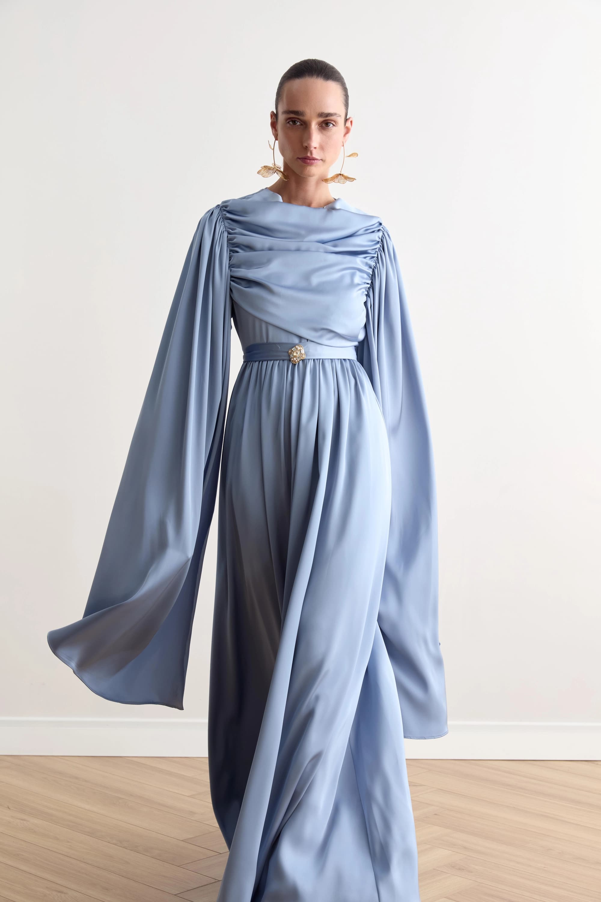 Blue Medieval Dress Renaissance Gown Long Sleeve Victorian Gothic Costume Fairy Princess Wedding Historical Reenactment Custom - ana görsel