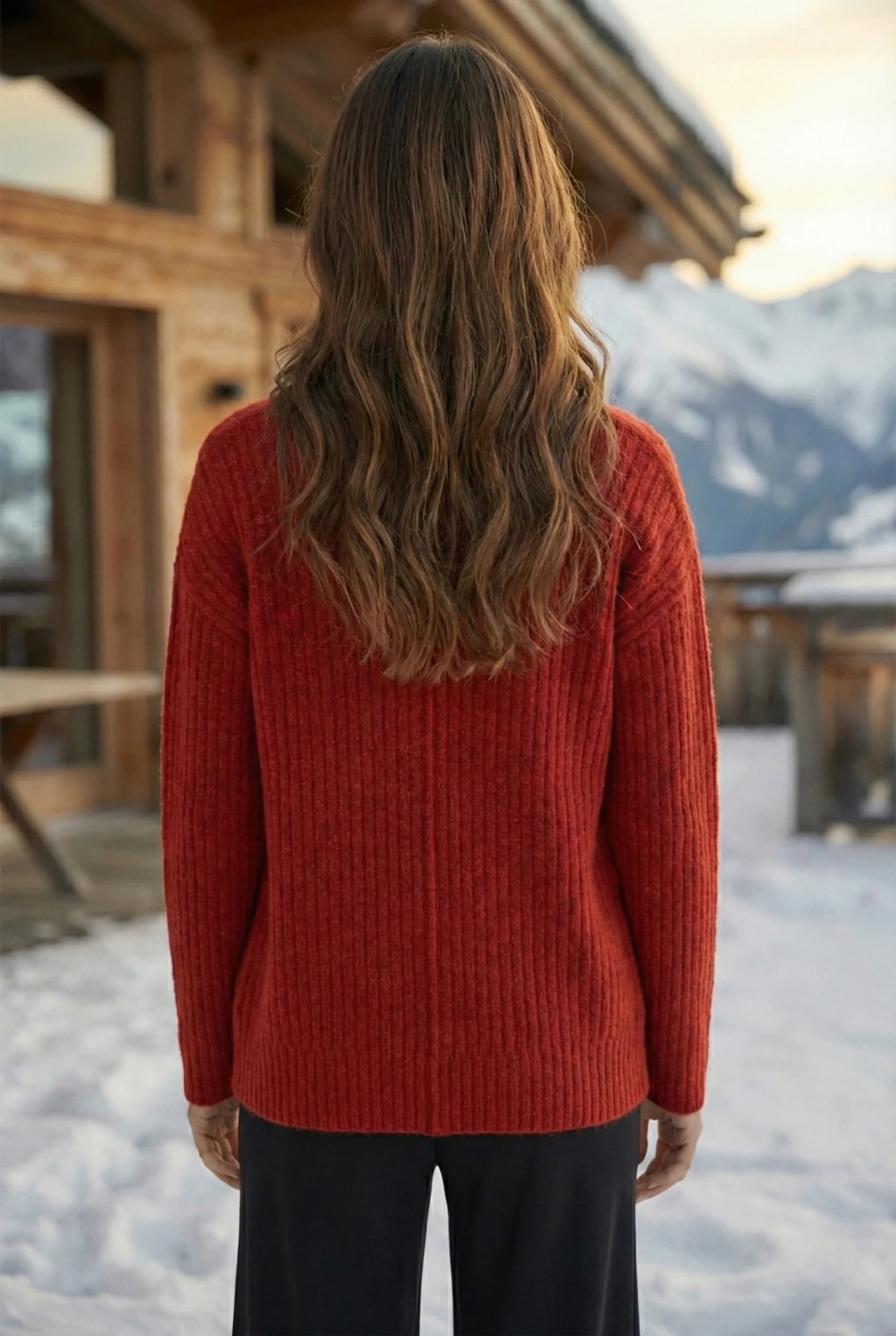 Cherry Red Ribbed Knit Twin Set | Rhinestone Embellished Cardigan & Camisole | Holiday Sweater detailed view 4