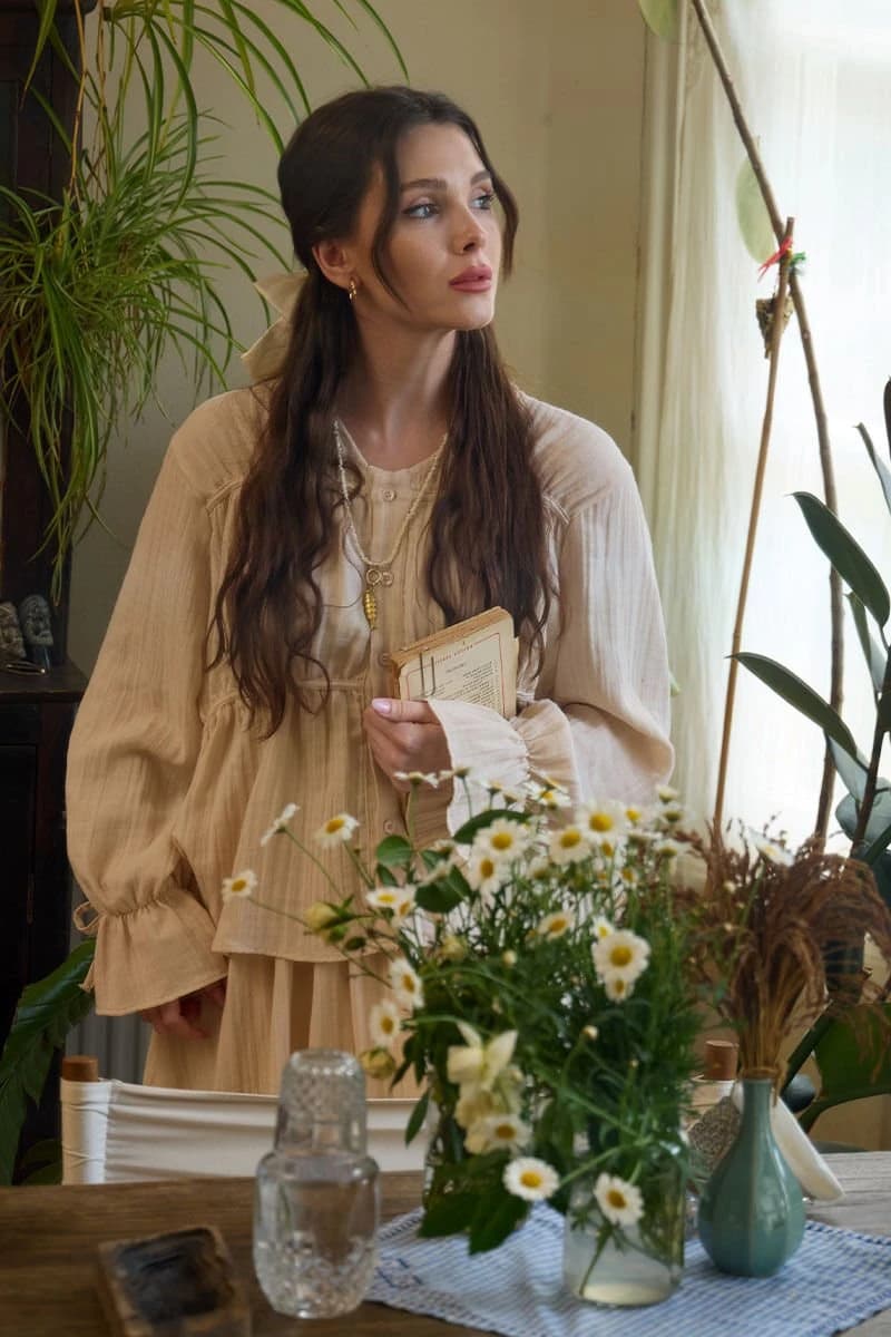 Cottagecore Muslin Two Piece Set Romantic Set detailed view 4