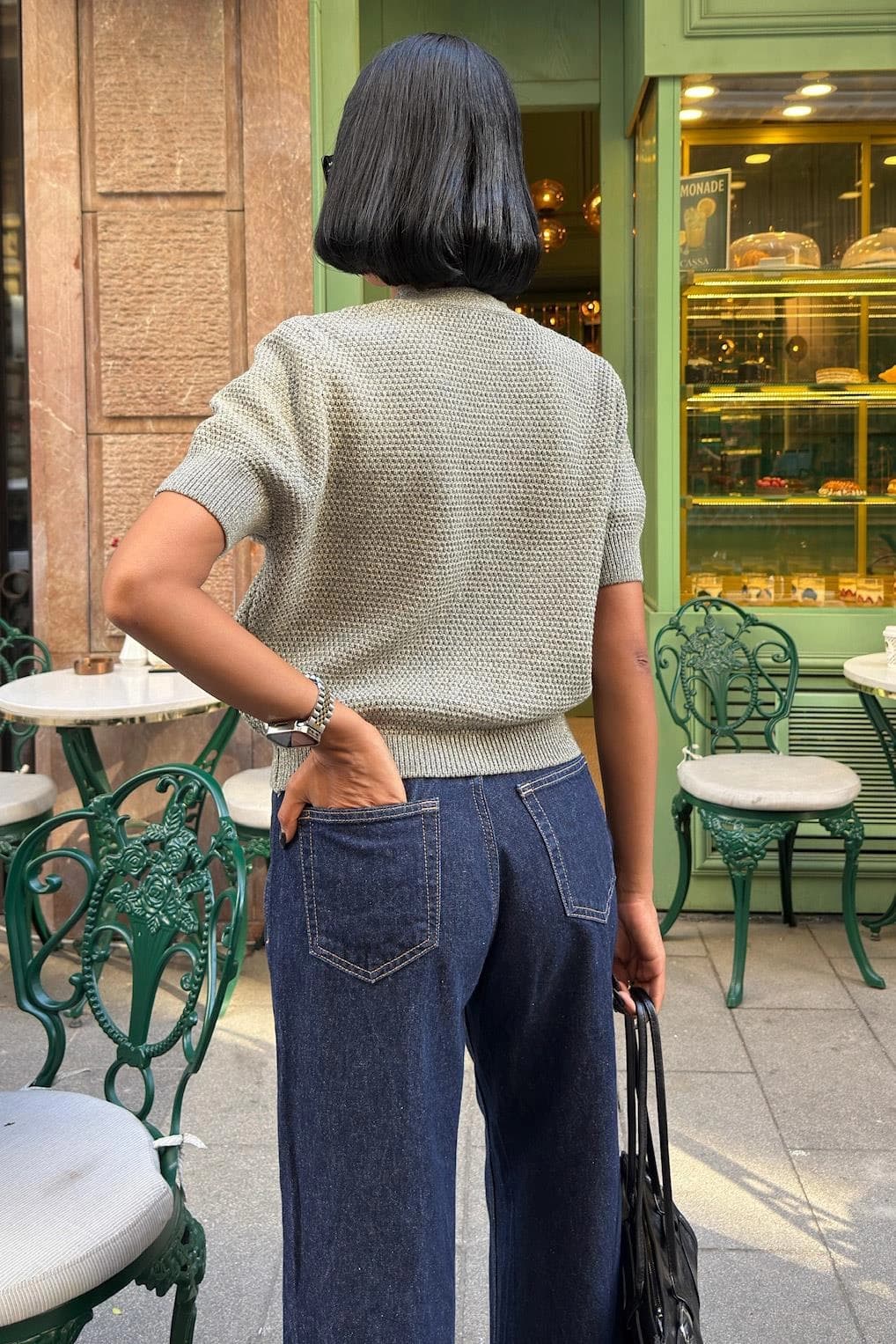 Cropped Pastel Yellow Knit Cardigan with Star Buttons & White Lace Tiered Mini Skirt – Romantic Summer Two-Piece Set - görsel 7