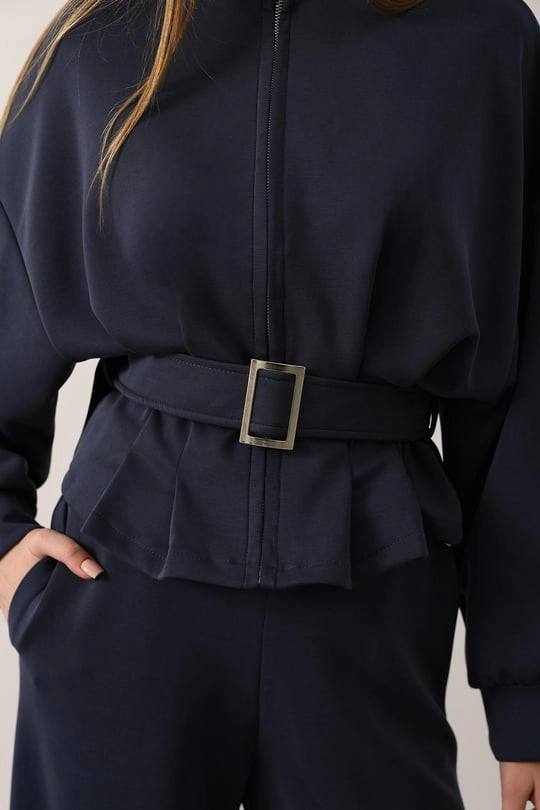 From Couch to Street: Belted Peplum Sweatshirt is Your New Wardrobe Hero